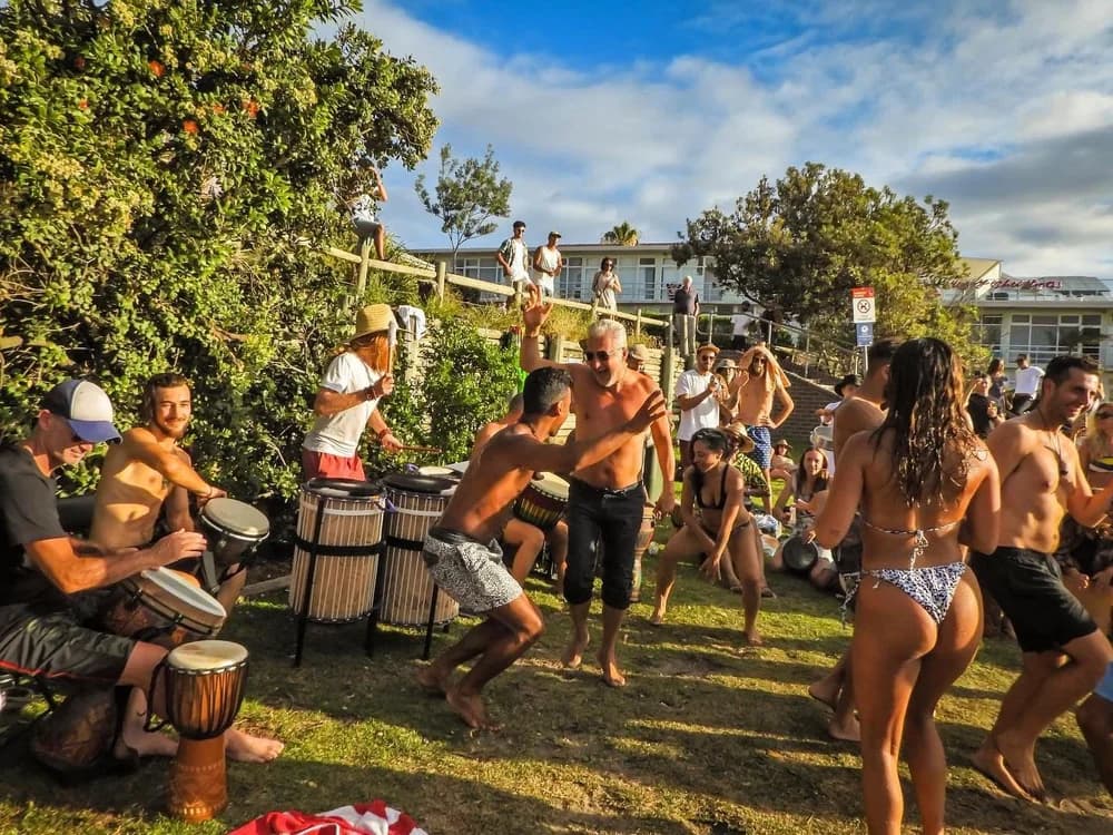 The Drummers On The North Bondi Grassy Knoll